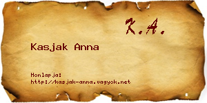 Kasjak Anna névjegykártya